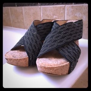 Lucky Brand Sandals/slides with platform wedge